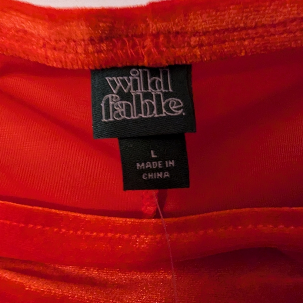 Red velour dress
